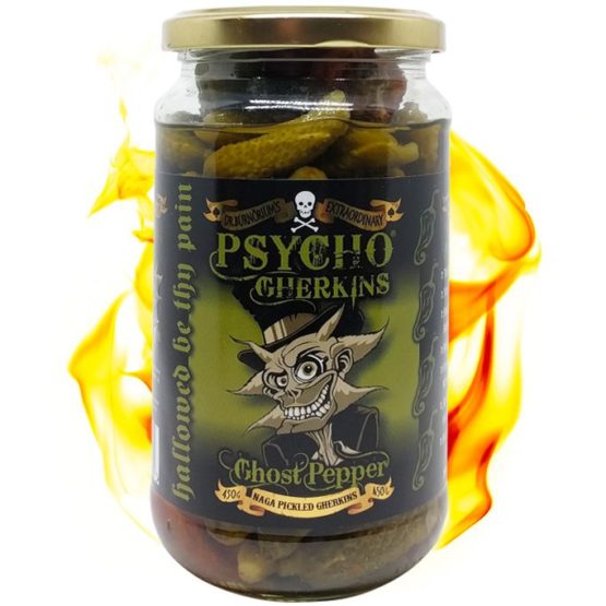 Psycho Pickles Ghost Pepper Gherkins